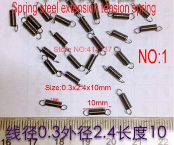 0,3 * 2,4 * 10mm /0,5 * 8 * 34mm Micro Small feszítőrugós hosszabbító rugók