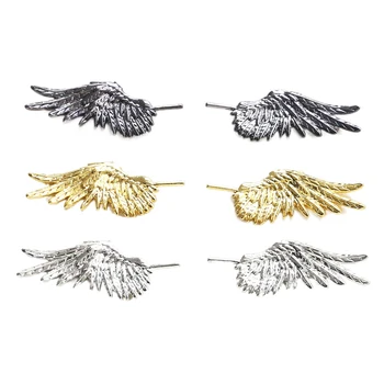 1 pár Rézbevonatú valódi arany angyalszárnyak boszorkány ördögszárnyak DIY kézi ékszerek speciális alakú gyöngytű anyag kiegészítők