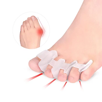 1 pár szilikon lábujjtávtartó a lábujjak megfelelő beállításához, bütyök és kalapács lábujjegyengetők futáshoz és jógagyakorláshoz