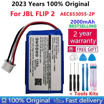 100% eredeti 2000mAh hangszóró akkumulátor JBL Flip 2 Flip2 Flip II (2013) AEC653055-2P Special Edition Bluetooth Audio akkumulátorokhoz