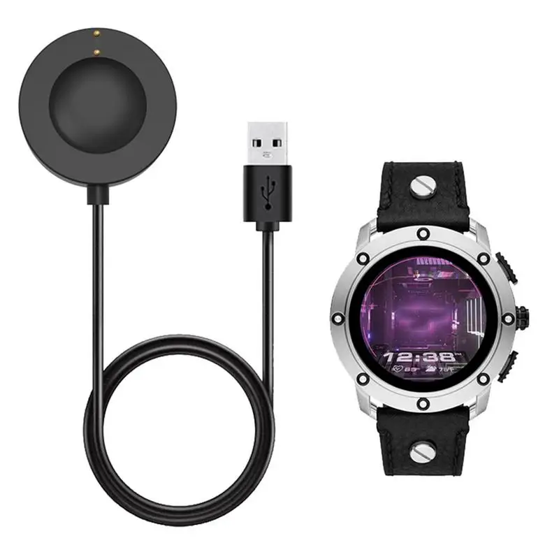 1m Smartwatch USB mágneses gyorstöltő kábel DZT2002 06 09 10 11 12 14 15 & ForArmani ART5020 19 17 08 07 okosóra . ' - ' . 2