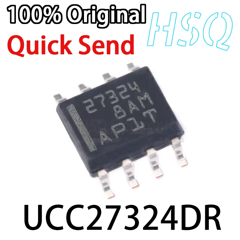 10PCS Új eredeti 27324 UCC27324DR SOIC-8 Dual 4A nagy sebességű, alacsony oldali teljesítményű MOSFET meghajtó chip . ' - ' . 0