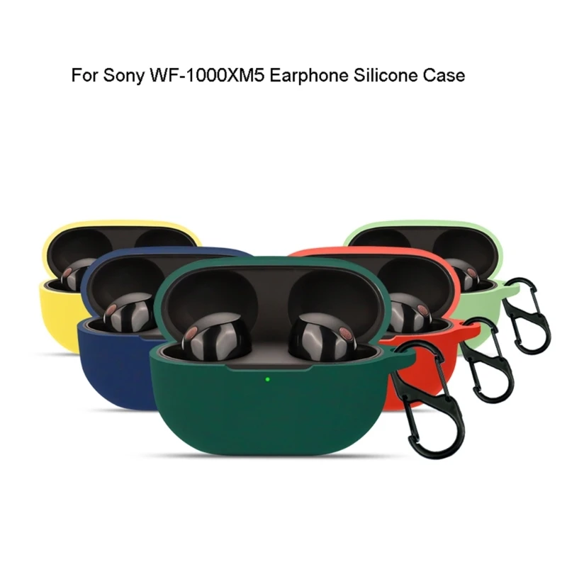  Fülhallgató védőtok Sony WF-1000XM5 szilikon tok töltődoboz védőburkolathoz kampóval . ' - ' . 1