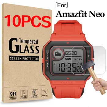 10Pcs edzett üveg képernyővédő fólia Huami Amazfit Neo Smart Watch készülékhez Robbanásbiztos karcálló 9H HD átlátszó film