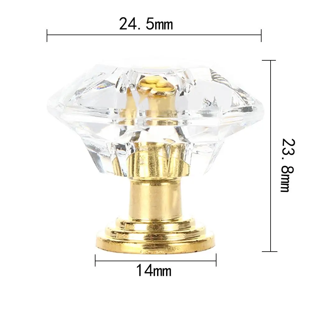 10db Divat gyémánt alakú kristály gombok Szekrényfiók Húzófogantyú Ajtógomb Szekrény gomb Otthoni bútor kiegészítők . ' - ' . 5