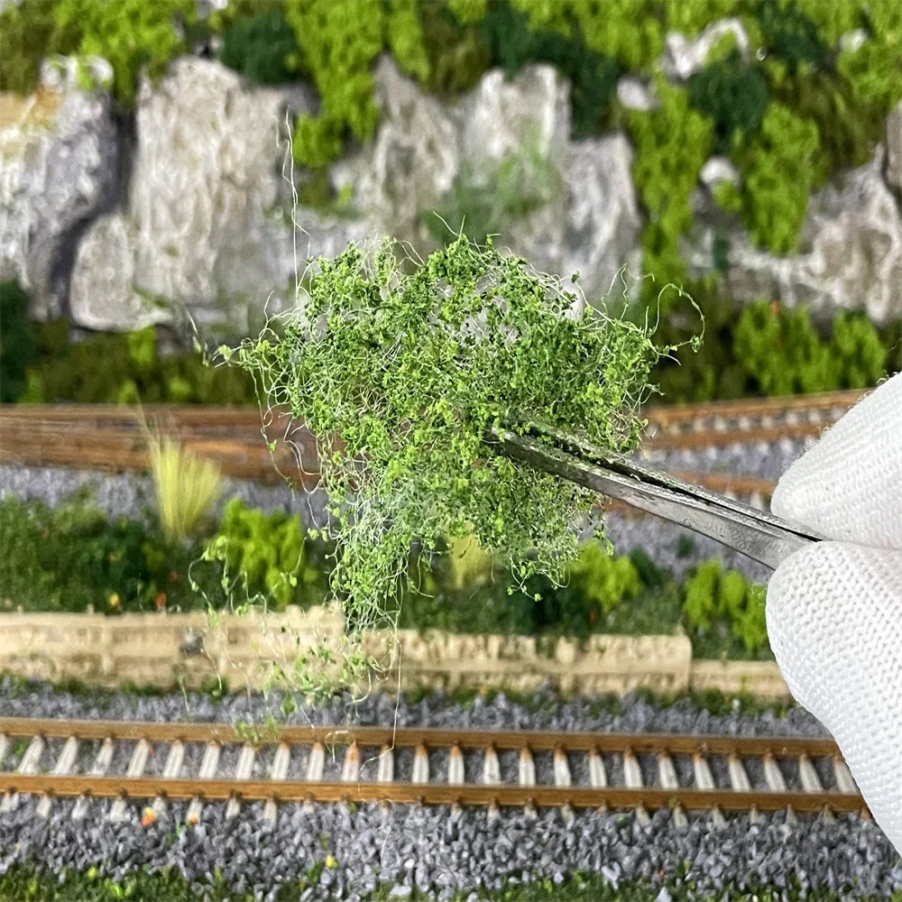 Háló fonalas szivacsfa por klaszter cserje Alföldi növényzet DIY jelenetkészítő anyagok Vasúti dioráma elrendezés . ' - ' . 2