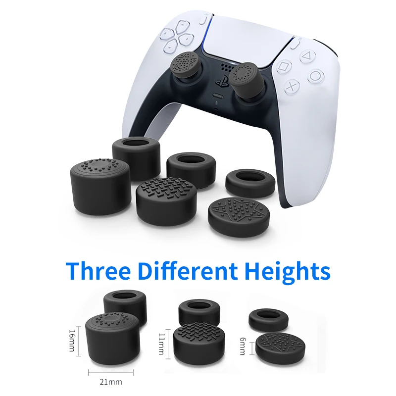 6 az 1-ben csúszásgátló szilikon gamepad hüvelykujjkaros markolatsapka PS5-höz PS3 PS4 vékony Xbox sorozat s x 360 Switch Pro kontroller hüvelykujjkar . ' - ' . 2