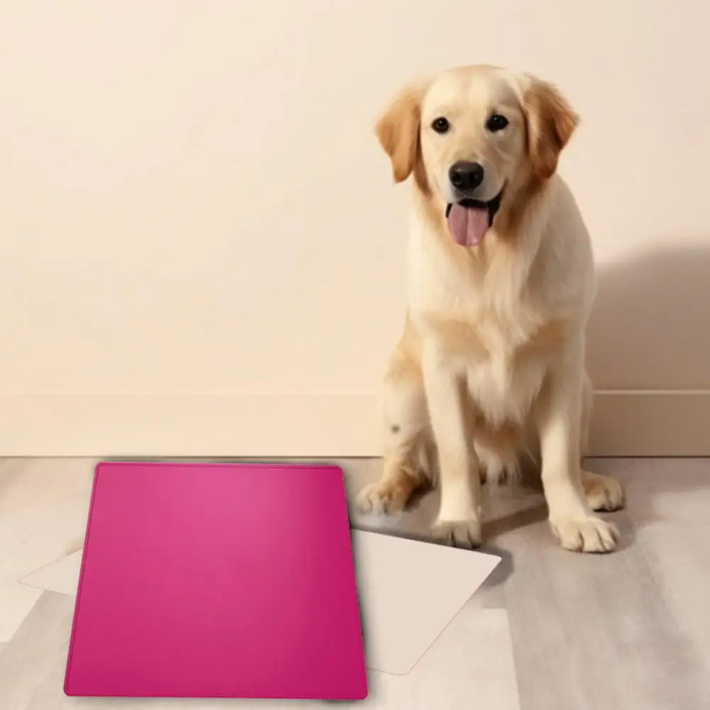 Roll-up kisállat szőnyeg vízálló szilikon kisállat tányéralátét csúszásgátló kutyatál szőnyeg rendetlen ivóknak Könnyen tisztítható macskaeledel szőnyeg padlóra . ' - ' . 3