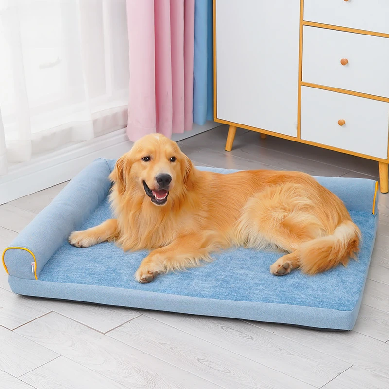 L-alakú kutyaágy levehető mosható huzattal, kényelmes plüss kanapé, memóriahabos, ortopédiai, túlméretezett kutyák . ' - ' . 2
