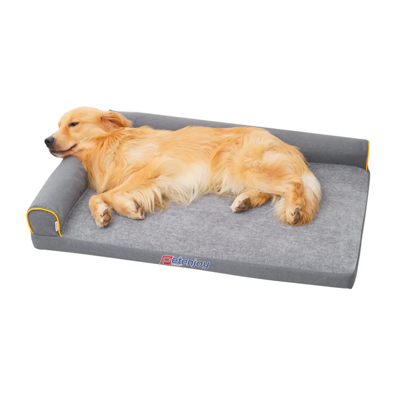 L-alakú kutyaágy levehető mosható huzattal, kényelmes plüss kanapé, memóriahabos, ortopédiai, túlméretezett kutyák . ' - ' . 4