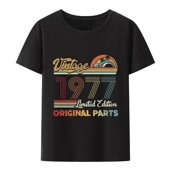 1977-1982 Limited Edition Vintage Original Parts Y2k pólók Születésnapi ajándék Modal O-nyakú póló Férfi ruhák Humor Szabadidő Nyár