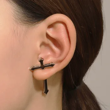 1db gótikus sötét kereszt lyukasztás piercing fülbevaló nőknek minimalista fém fülbevaló divatos ajándék ékszer kiegészítők Uniszex