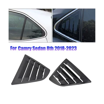1Pair hátsó ablak oldalsó redőnyfedél burkolat matrica Toyota Camry szedánhoz 8. 2018-2023 autó stílus szellőző gombóc dekoráció B