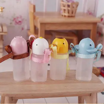 1Pc 1:12 Babaház miniatűr rajzfilm vízforraló vízforraló Szigetelő csésze csésze modell A gyerekek úgy tesznek, mintha játszanának Játékok Babaház kiegészítők
