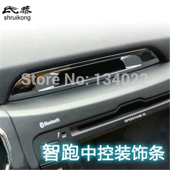 1PC A 2010-2014-ES Kia Sportage MK3 SL SportageR CAR központi konzol DVD aljzat dekorációs borító ABS króm stílus