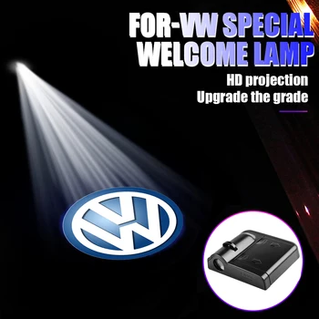 1Pcs autós ajtó LED üdvözlő fény HD vezeték nélküli projektor lámpák tartozékai Volkswagen Golf Lavida Magotan Polo Passat GTI Tharu