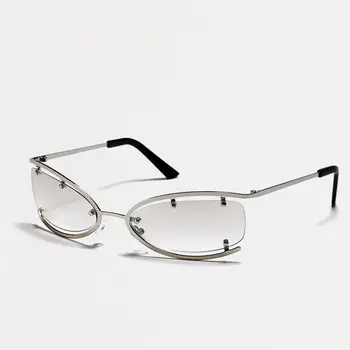2022 Divatszemüveg árnyalatok keret nélküli napszemüvegek A 2000-es évek Punk napszemüvegei köré tekerednek Y2K napszemüvegek