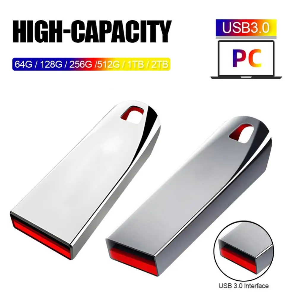 2TB USB flash meghajtó Mini U Disk Metal 1TB Pen Drive 128GB 256GB 512GB Creative Business Ajándéktároló USB memória . ' - ' . 1
