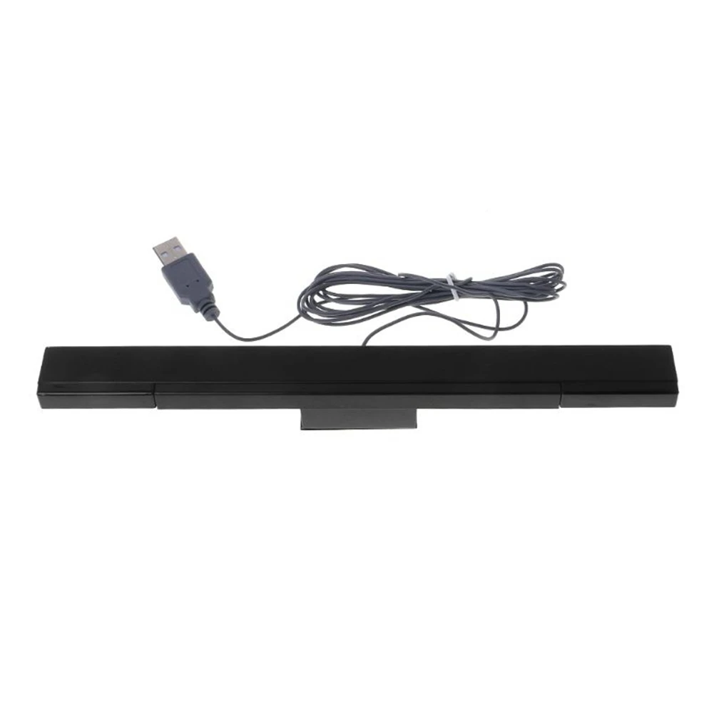 USB vezetékes érzékelősáv WII cseréjéhez Infravörös infravörös sugár mozgásérzékelő jelvevő Wii rendszerhez álló fekete színnel . ' - ' . 0