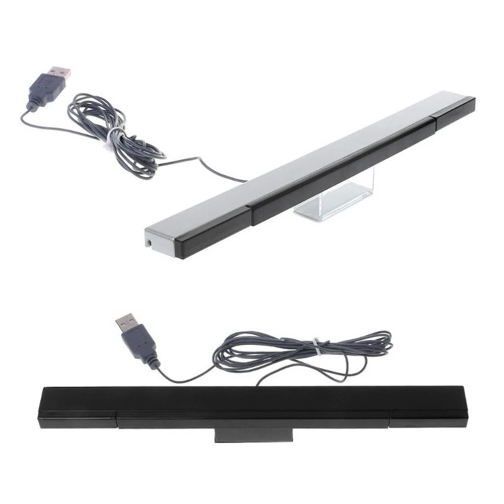 USB vezetékes érzékelősáv WII cseréjéhez Infravörös infravörös sugár mozgásérzékelő jelvevő Wii rendszerhez álló fekete színnel . ' - ' . 4
