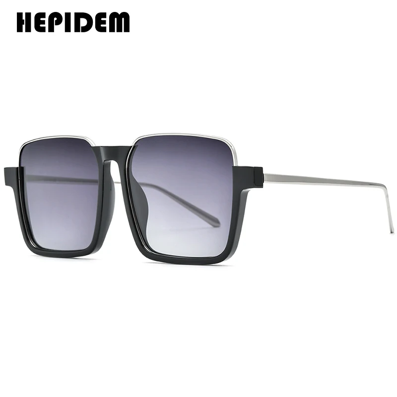 HEPIDEM Acetate napszemüveg nők Új oversize koreai négyzet alakú nagy keretes napszemüveg férfiaknak tükrös nylon lencse 50257 . ' - ' . 1