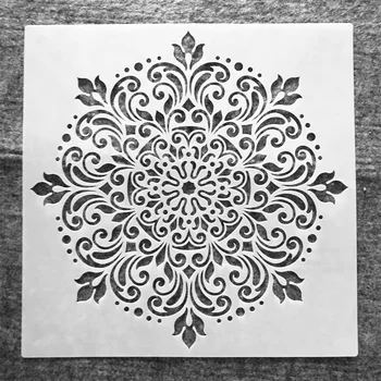 30*30cm Geometria Mandala B7 DIY rétegező sablonok Festés Scrapbook Színezés Dombornyomás Album dekoratív sablon
