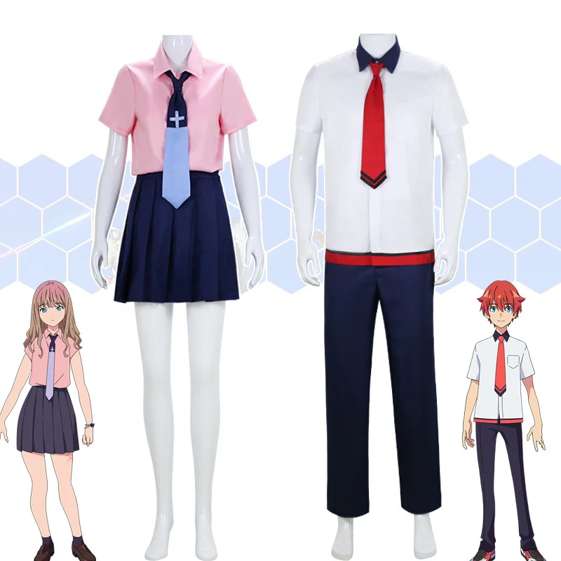 Anime GRIDMAN UNIVERSE cosplay jelmez Hibiki Yuta Minami Yume School JK egyenruha Halloween Party ing nadrág nyakkendő öltöny . ' - ' . 0