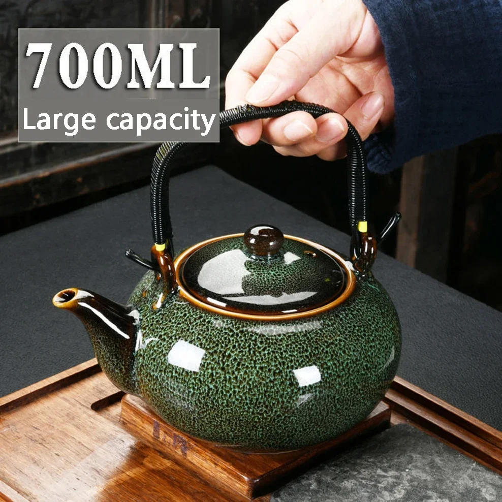700ML kerámia teáskanna otthoni fogantyú teázó Tea szoba kiegészítők Kemence csere teáskanna teafőzéshez Bögrében szépség egészség teáskészlet . ' - ' . 1