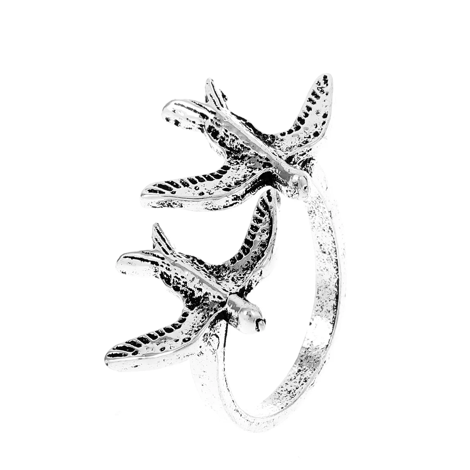 Személyiség Dupla madarak Midi ujjgyűrűk nőknek Vintage fém Kreatív állatmadarak Nyitott gyűrű Ünnepi parti ékszer ajándék . ' - ' . 0