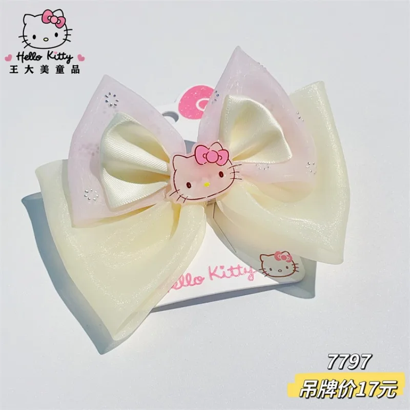 Hello Kitty Baby Girl Bows hajcsat Sanrio hajcsatok Kawaii haj kiegészítők Fejpántok Nyakkendők Divat Szőrnyakkendők Kuromi lányok Fall . ' - ' . 3