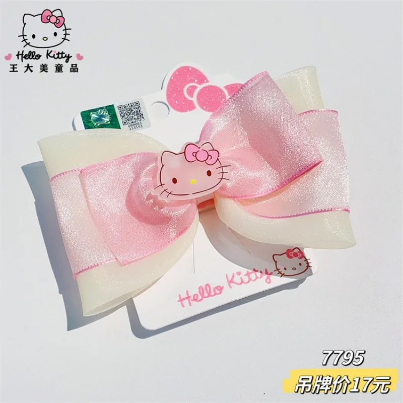 Hello Kitty Baby Girl Bows hajcsat Sanrio hajcsatok Kawaii haj kiegészítők Fejpántok Nyakkendők Divat Szőrnyakkendők Kuromi lányok Fall . ' - ' . 5
