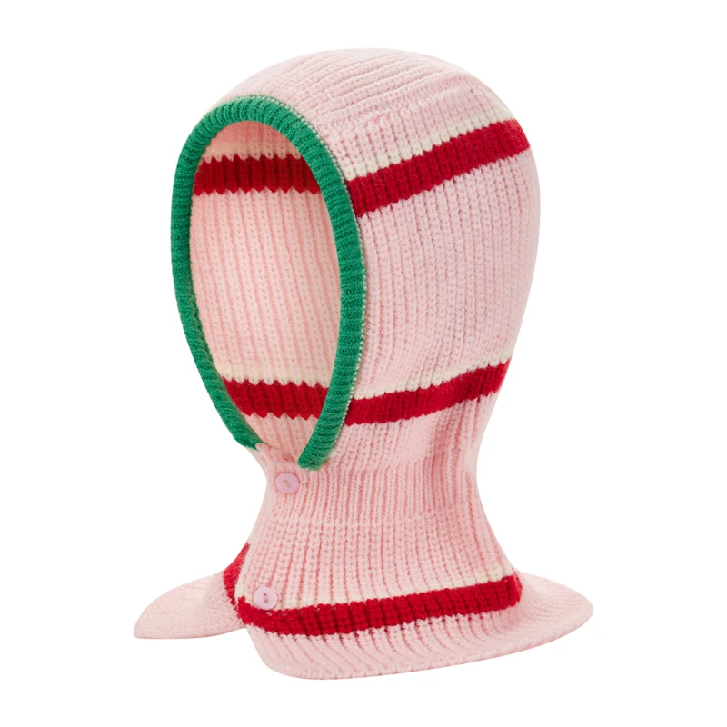 Őszi és téli női kapucnis sálak kontrasztos gombos kötött pulóver Baraklava téli meleg sapka kalap hideg időre . ' - ' . 5