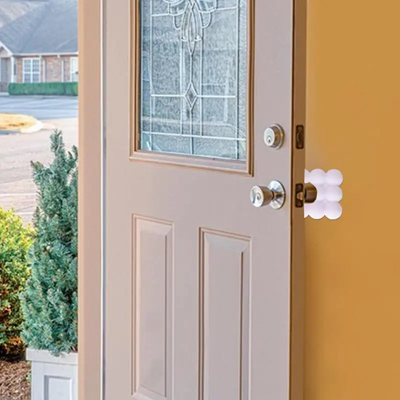Fali ajtófogantyú dugós ajtógomb öntapadó ragasztó megakadályozza az ajtókilincs károsodását öntapadó ajtófogantyú lökhárító négyzet . ' - ' . 4