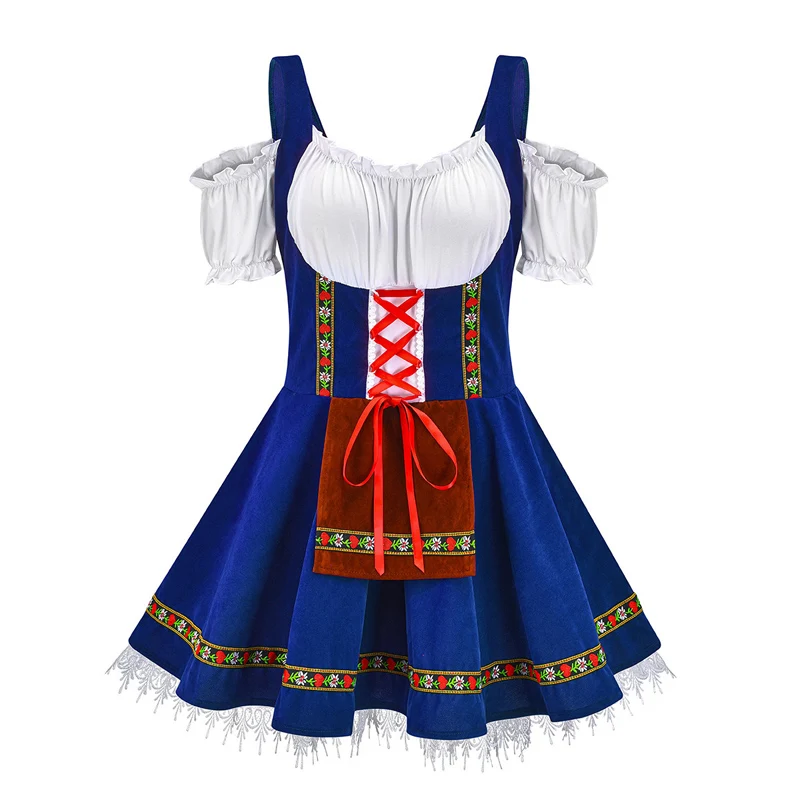 Színes klasszikus hölgy Oktoberfest jelmez Alpok Kocsmák Wench Parade Nemzeti ruha Cosplay Karnevál Fancy Party Dress . ' - ' . 3