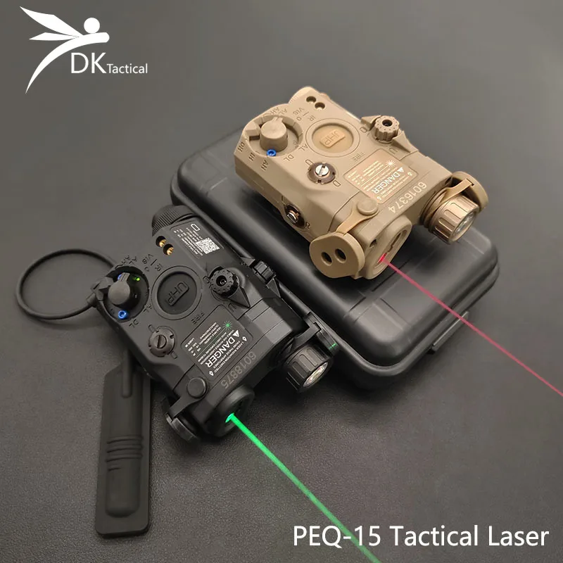 Taktikai PEQ15 IR lézeres jelző piros zöld pont/fehér LED fegyver lézer illeszkedés 20MM sín Airsoft kültéri vadászat célzó lézer . ' - ' . 0