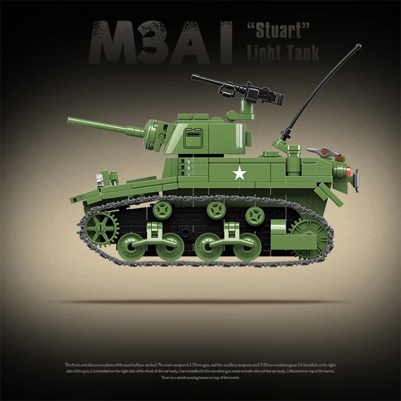 601Db Építőelemek WW2 katonai tankok építőelemei 3 minifigurával/könnyű tank modellel/játékok gyermekeknek Fiúk felnőtt játékok ajándék . ' - ' . 4