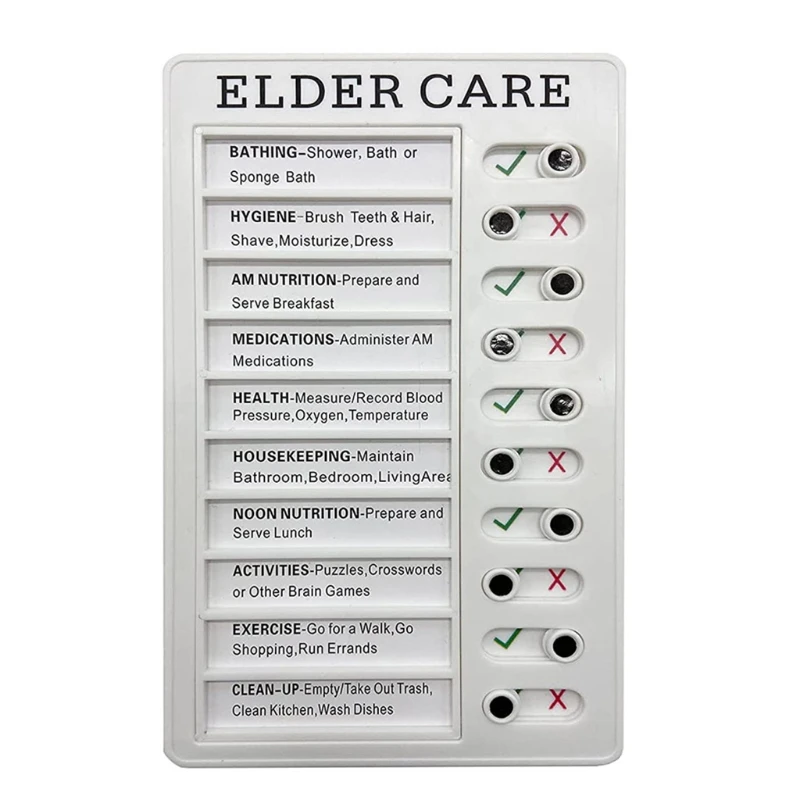 Falra szerelhető Elder Daily Care ellenőrzőlista tábla Újrafelhasználható házimunkák ellenőrzőlista tábla . ' - ' . 3