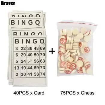 40 bingó kártya + 75 sakkfigura nem ismétli meg a bingó kártyákat BINGÓ kártyák digitális szórakoztató játékok