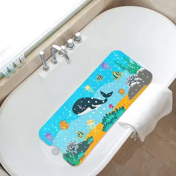 40x100cm hosszú rajzfilm csúszásmentes fürdőszőnyeg csúszásgátló zuhanyszőnyeg Sucker puha betéttel Gyermek idősebb fürdőszobaszőnyeg