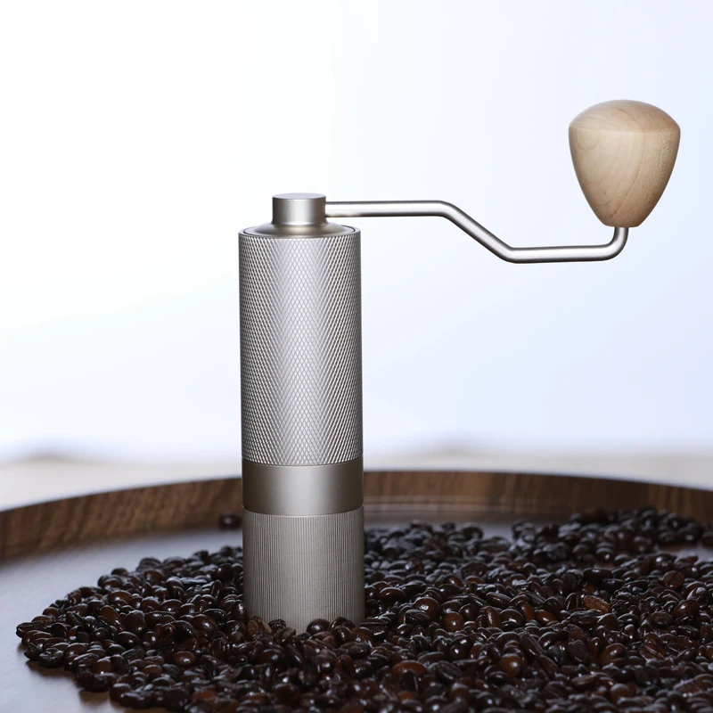 MC kézi kávédaráló hordozható malom 420rozsdamentes acél 48mm rozsdamentes acél Titán bevonatú sorja . ' - ' . 4