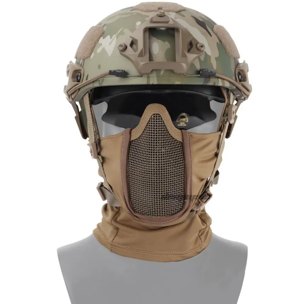 1 ~ 5PCS taktikai fejfedő maszk Airsoft félarc hálós maszk kerékpározás vadászat paintball védőmaszk árnyékharcos fejfedő . ' - ' . 5