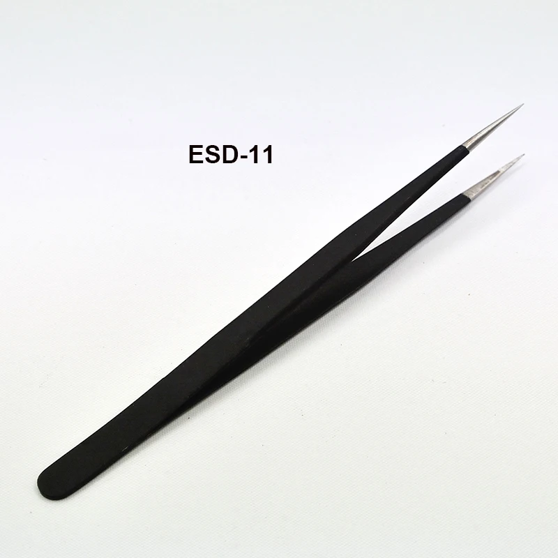 Antisztatikus ESD rozsdamentes acél csipeszek Karbantartó eszközök Ipari precíziós ívelt egyenes csipeszjavító szerszámok . ' - ' . 1