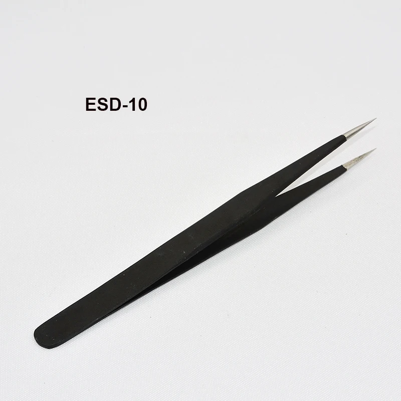 Antisztatikus ESD rozsdamentes acél csipeszek Karbantartó eszközök Ipari precíziós ívelt egyenes csipeszjavító szerszámok . ' - ' . 4