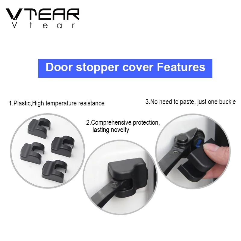 Vtear ajtózár dugófedél dekoráció autó zsanér karcmentes lengéscsillapító kiegészítők Belső alkatrészek a Changan CS55 2020 számára . ' - ' . 5