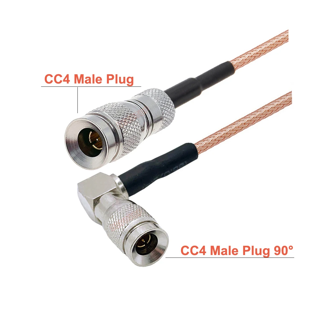 DIN 1.0/2.3 Mini BNC CC4 apa - CC4 apa csatlakozó 75 ohm RG179 kábelszerelvény RF koaxiális pigtail jumper HD SDI kábel . ' - ' . 4
