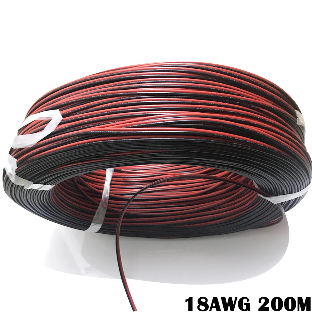  szigetelt ónozott réz 18AWG 2 tűs kábel 300V PVC szigetelt huzal elektromos kábel LED kábel 0,75MM2 monitor tápkábel . ' - ' . 3