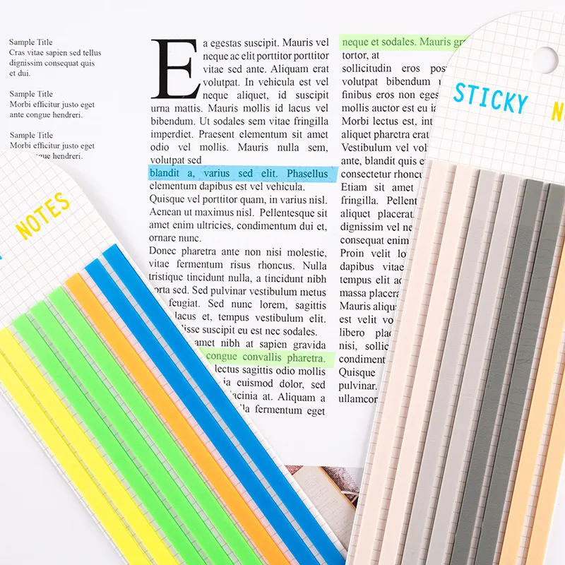 160 lap átlátszó színű matricák fluoreszkáló index fülek zászlók ragasztó cetlik írószerek Iskolás gyerekek ajándékai . ' - ' . 5
