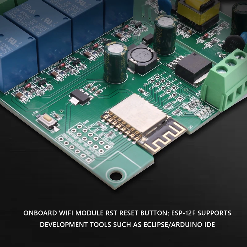 ESP8266 ESP-12F WIFI relé modul 4 csatornás AC90-250V / DC7-30V / 5V késleltető relé kapcsoló ARDUINO IDE intelligens otthoni IOT távirányítóhoz . ' - ' . 4