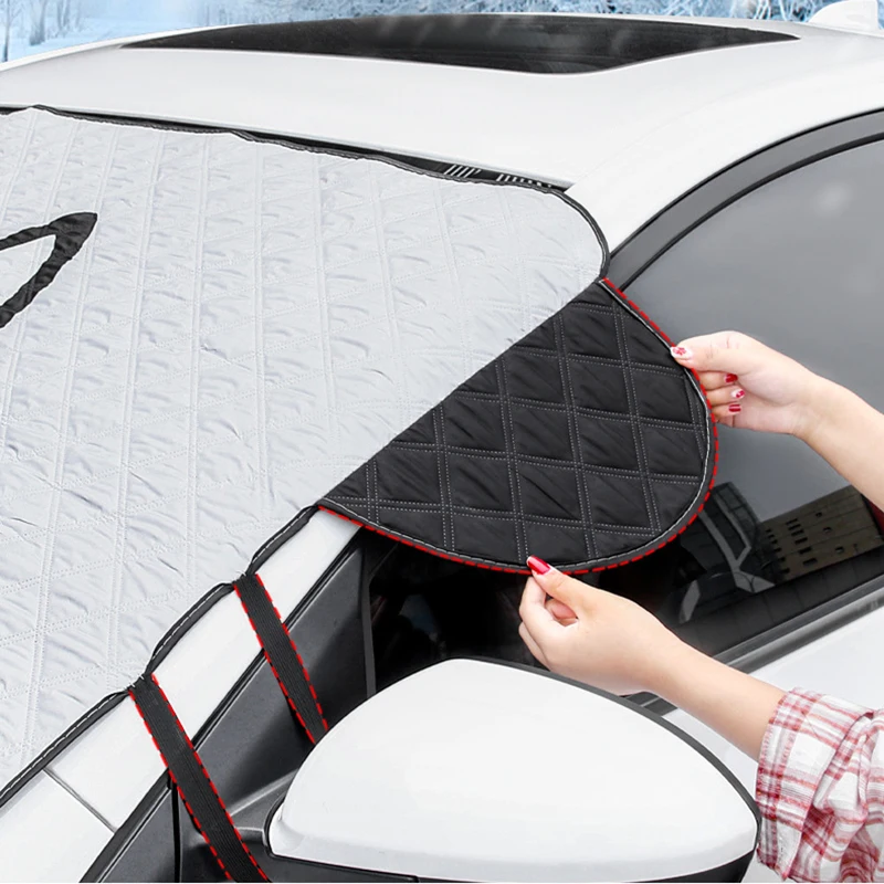TOPC Szélvédő napernyő Autó napellenző Biztonsági kialakítás Termolitikus aranyos autó napernyő téli szélvédőfedélhez . ' - ' . 4