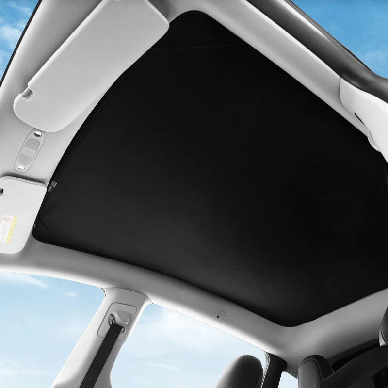 Autó tetőablakos napernyő a Tesla 19-22 Model 3 Y számára Frissítés Osztott típusú napfénytető napernyő üveg tető árnyékoló kiegészítők . ' - ' . 0